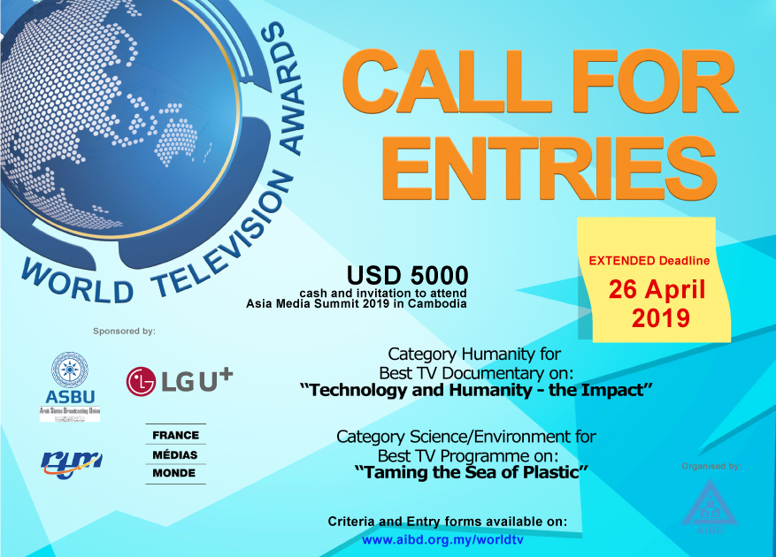 Extended deadline for World TV Awards 2019